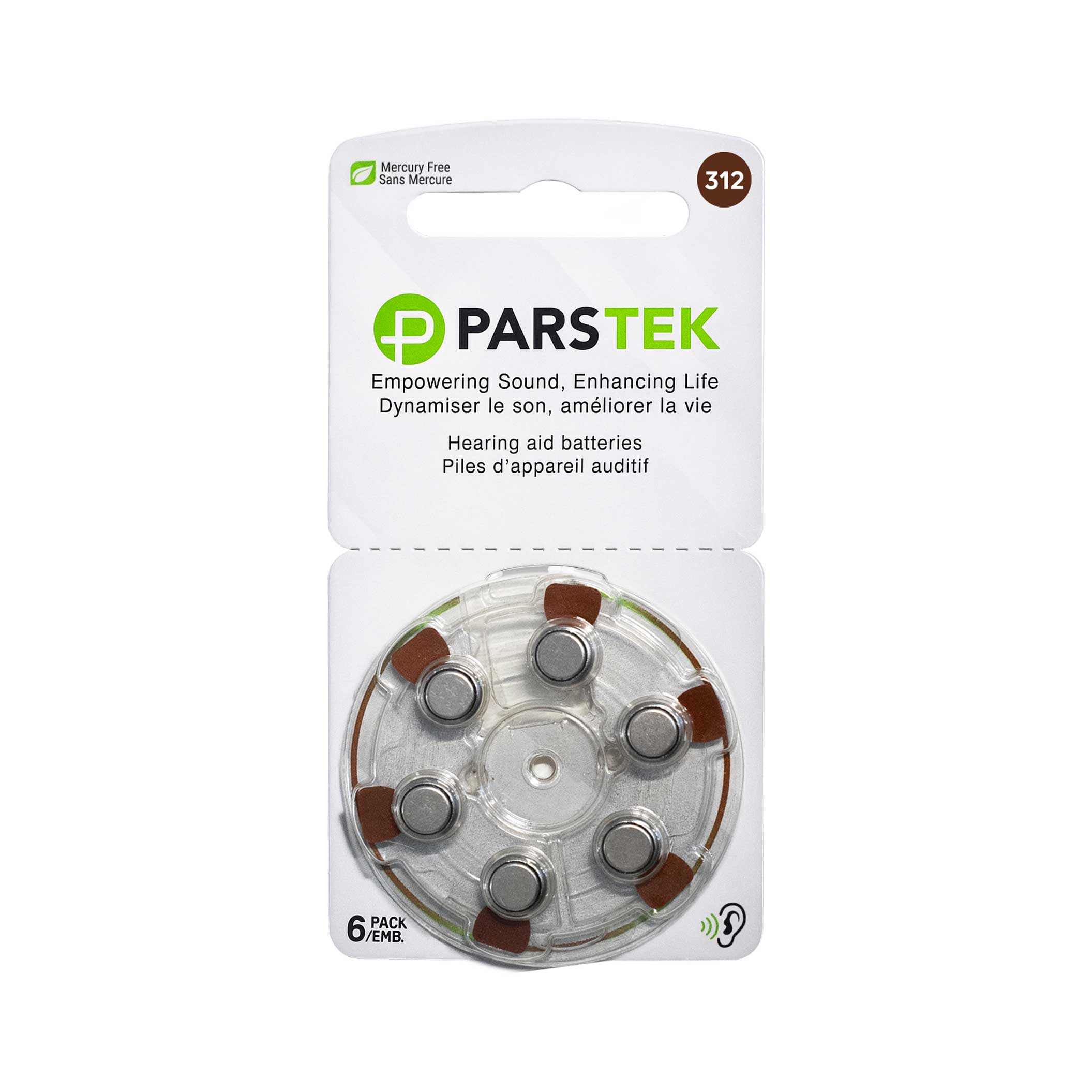 ParsTek Hearing Aid Battery Size 312